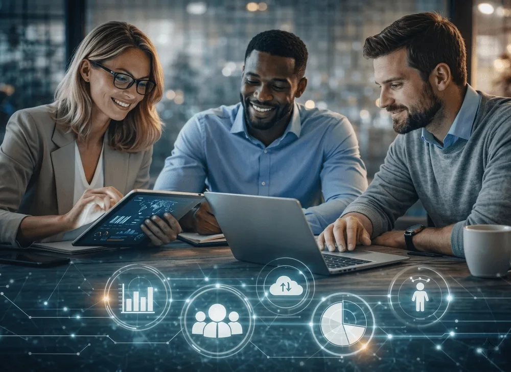 Equipe analisando resultados do Radar Psicossocial